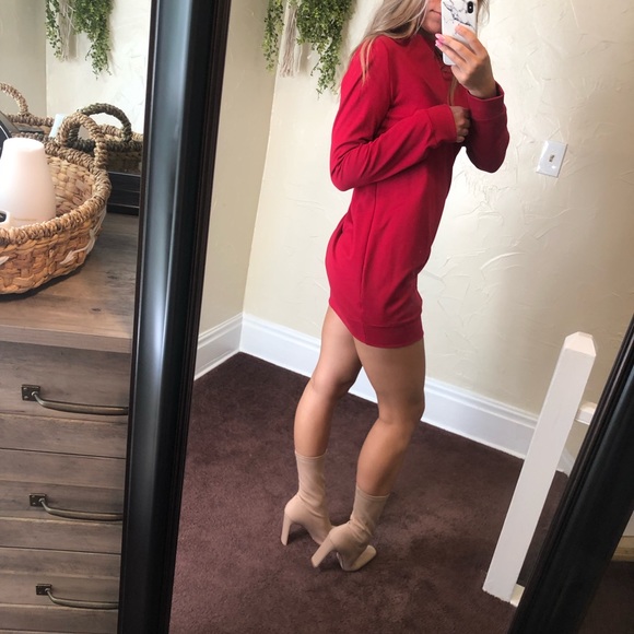Red Pullover Dress - Picture 3 of 3